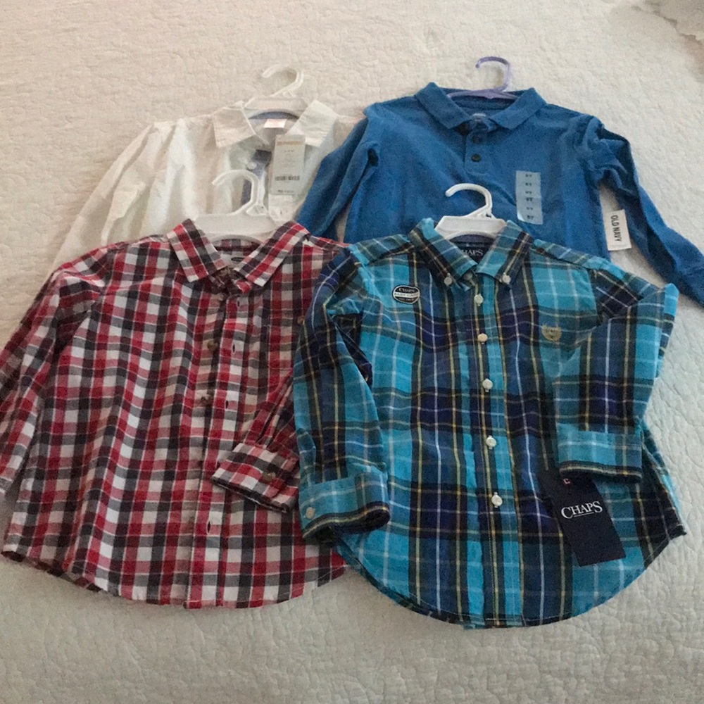 Boys long sleeve casual button shirts